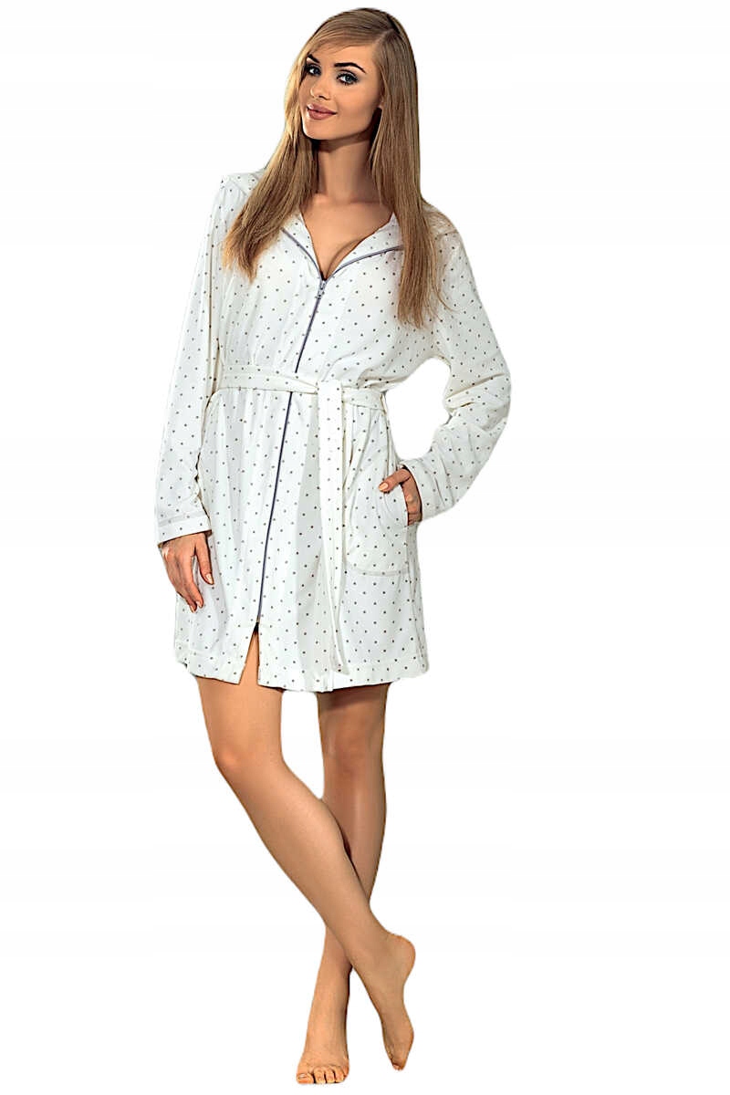 L-L Dámský župan na zip Zappa hvězdičky M/164