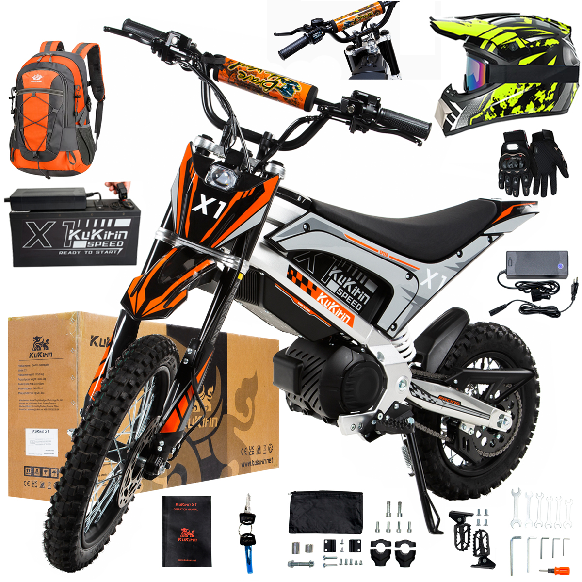 Kukirin X1 2026 Nové terénní elektrické vozidlo 2000W50KM/H 48V20.8Ah 14''