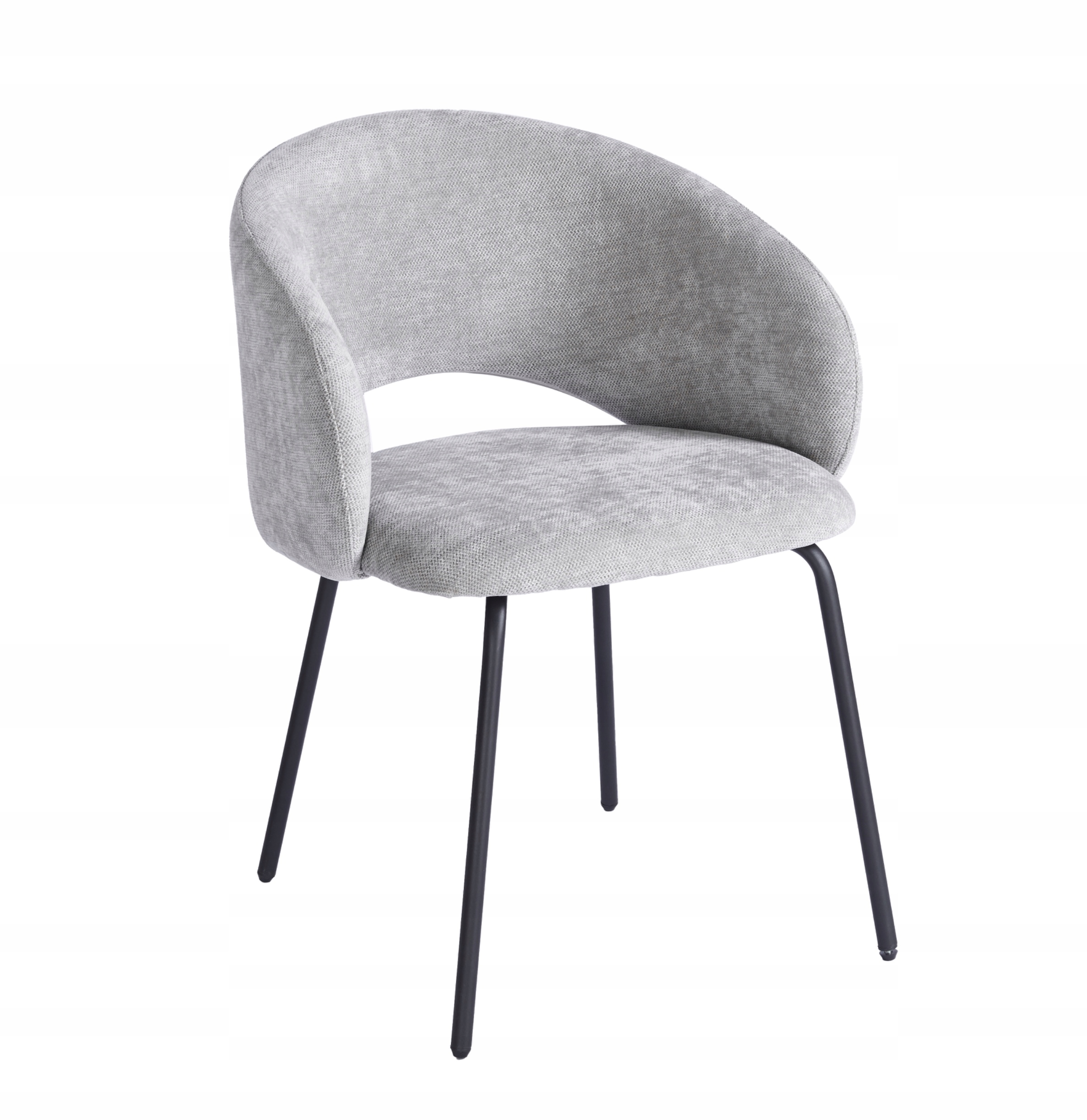 Čalouněná židle Velo šedé černé nohy moderní do kanceláře pokoje