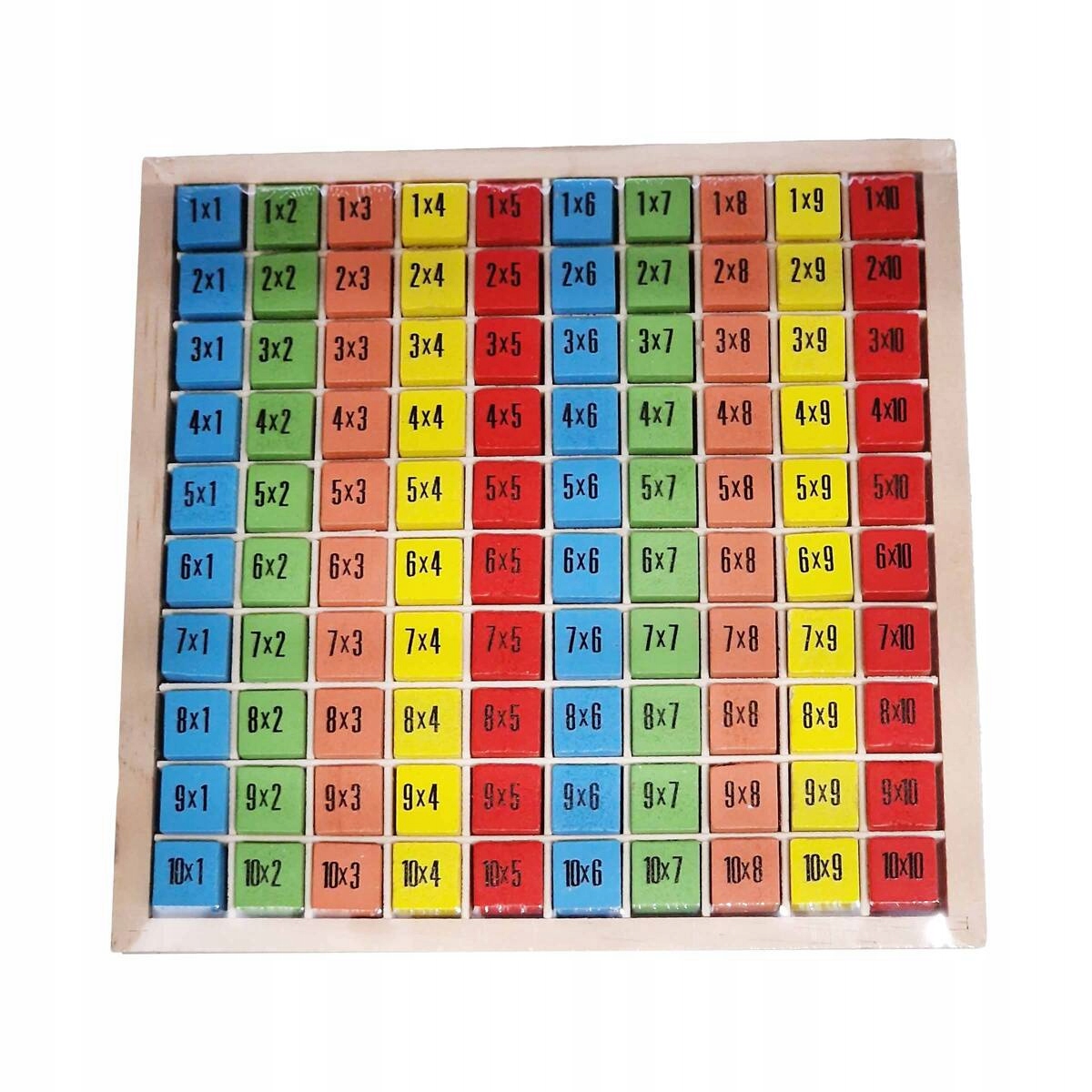 DREWNIANA TABLICZKA MNOŻENIA - NAUKA LICZENIA KLOCKI ZABAWKA Płeć chłopcy dziewczynki