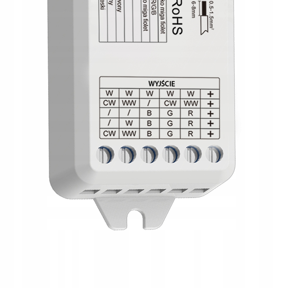 Kontroler LED RGBW+CCT WIFI + RF SD TUYA OXT Stan opakowania oryginalne