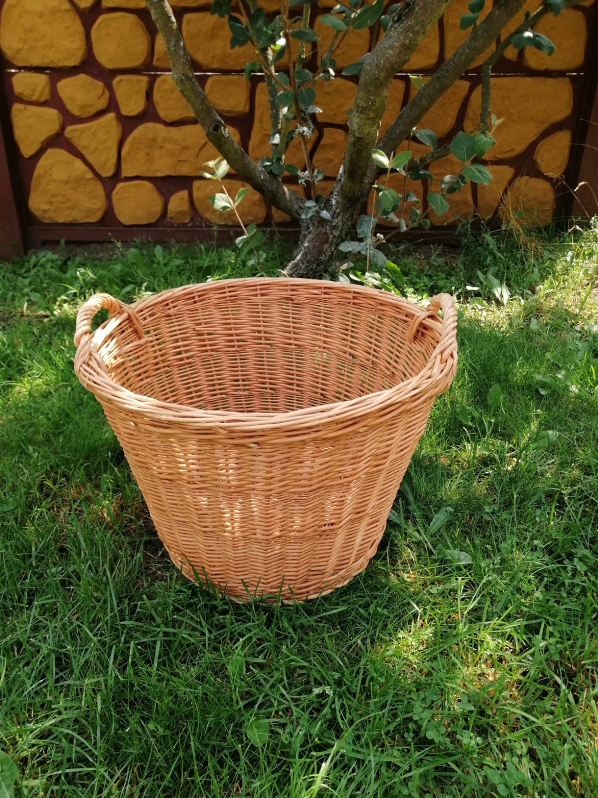 KOSZYK WIKLINOWY NA OWOCE WARZYWA OKRĄGŁY DREWNO Marka Wickerland