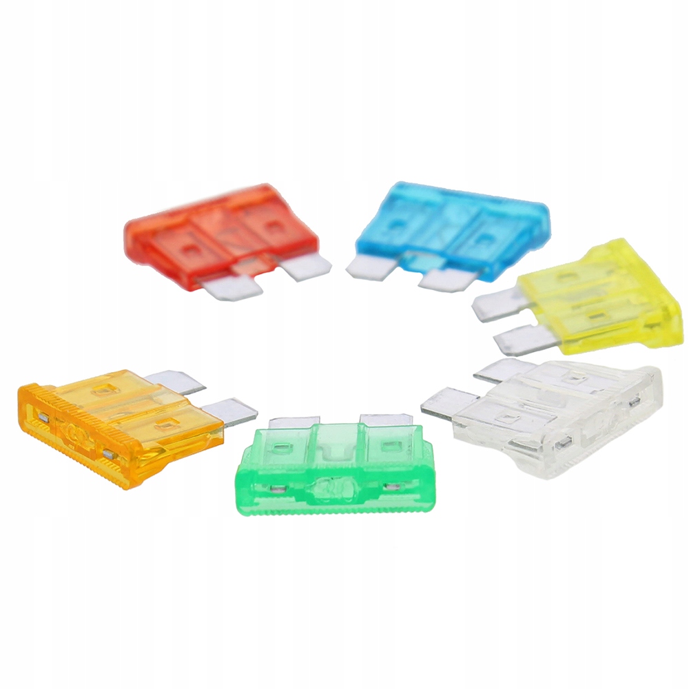 BEZPIECZNIKI SAMOCHODOWE STANDARD ZESTAW 120 szt + PUDEŁKO ORGANIZER 5-30V Natężenie Zestaw mieszany