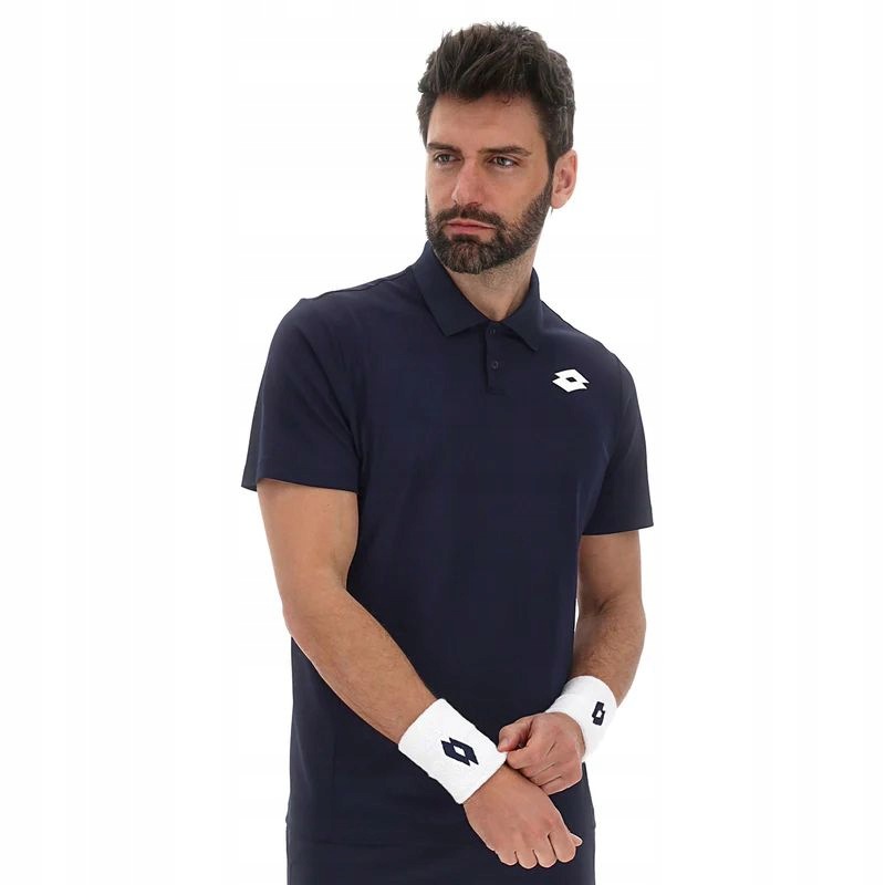 Pánské Tenisové Tričko Lotto Squadra IV Polo Navy Blue XXL