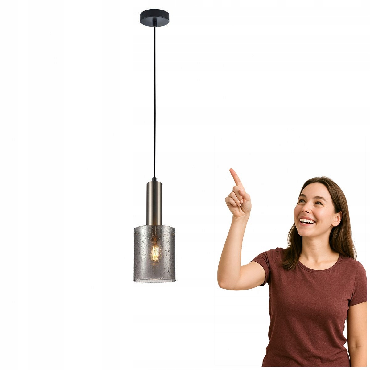 Závěsná lampa Sardo Rain PND-5581-1-SC+RNSG Italux