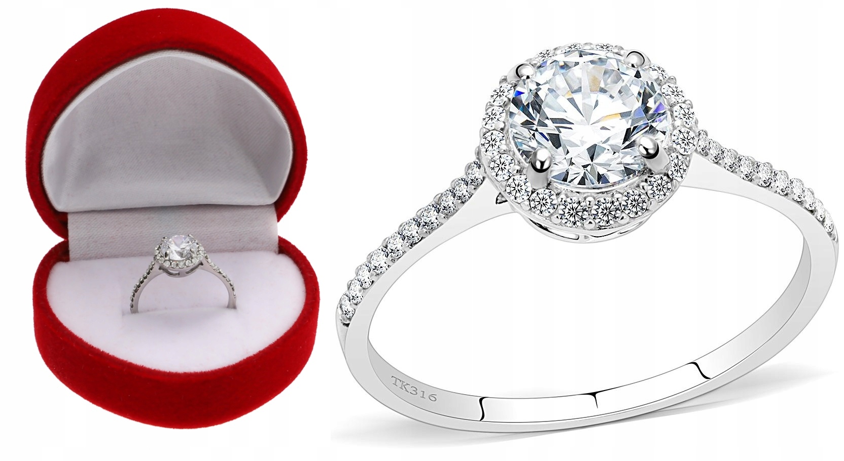 Prstýnek s bílým zlatem Yes I Love ocel 316L velikost 16