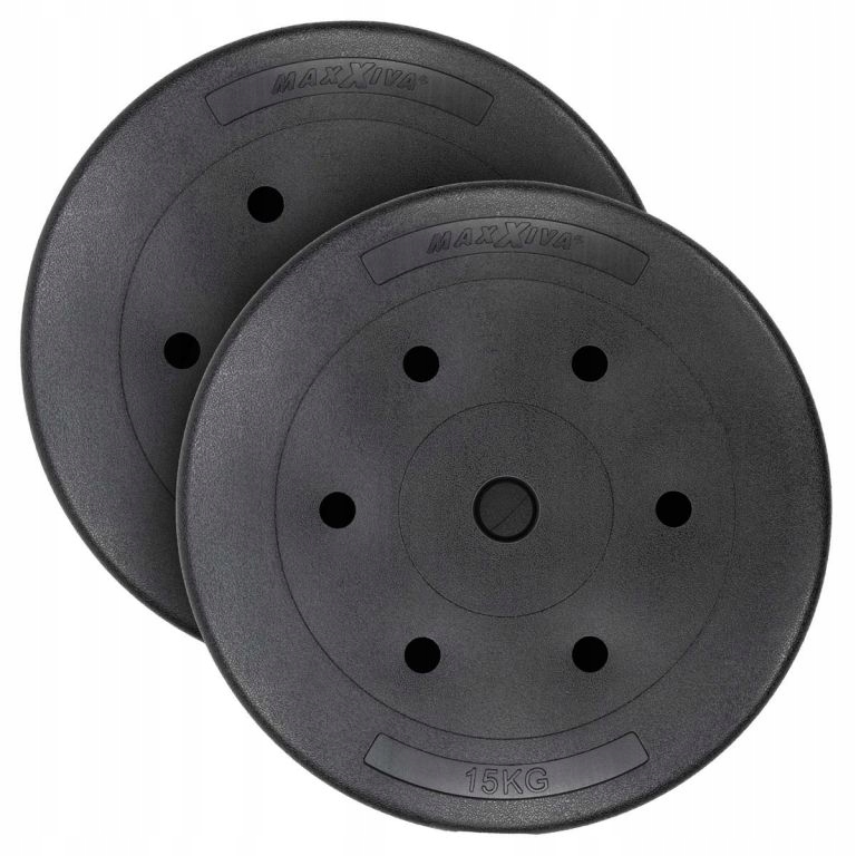 Maxxiva Sada závaží 2 x 15 kg, cement, černá