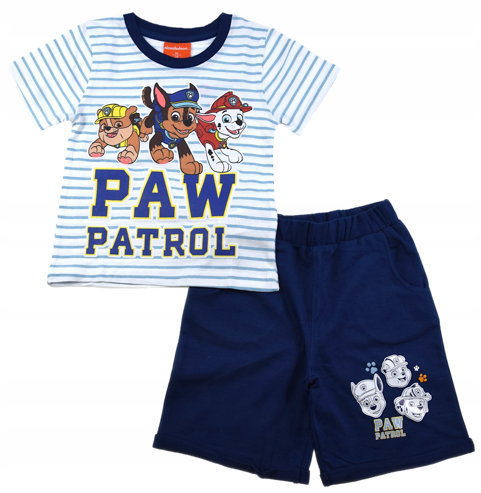 

Komplet Bluzka Spodenki Psi Patrol Paw Paski 128
