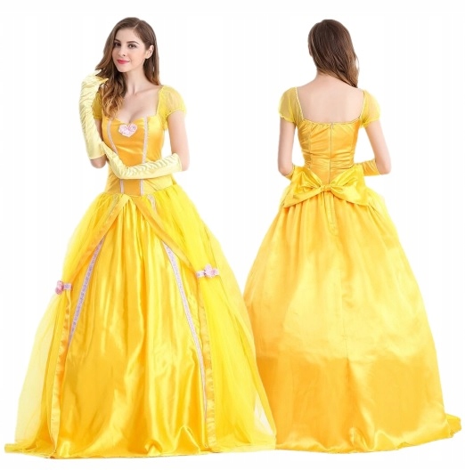 Kostým Šaty Bella Cosplay Pro Dospělé Xs/s 164/170