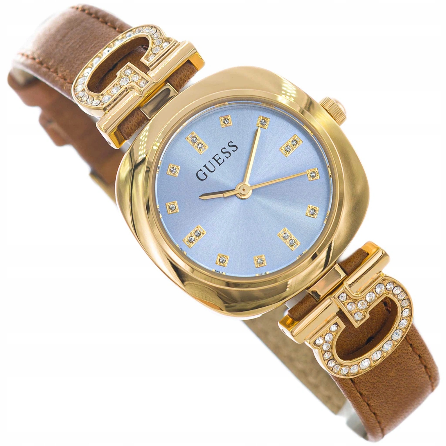 Dámské Hodinky Guess GW0938L2 Gabby Hnědé S Krystaly, Elegantní