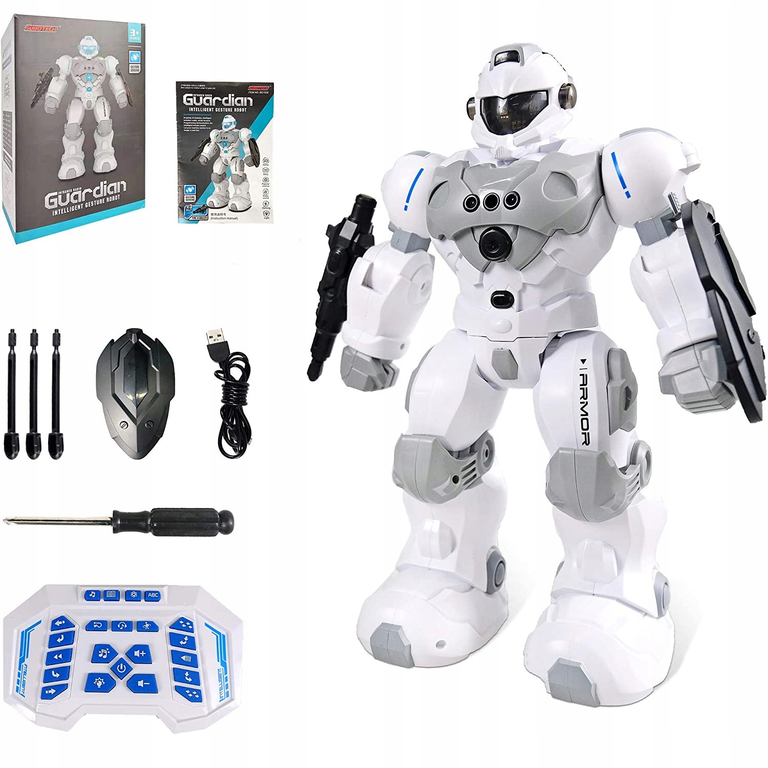 INTELIGENTNY ROBOT RC ZDALNIE STEROWNY GESTEM PILOTEM PROGRAMOWANIE Certyfikaty, opinie, atesty CE EN 71