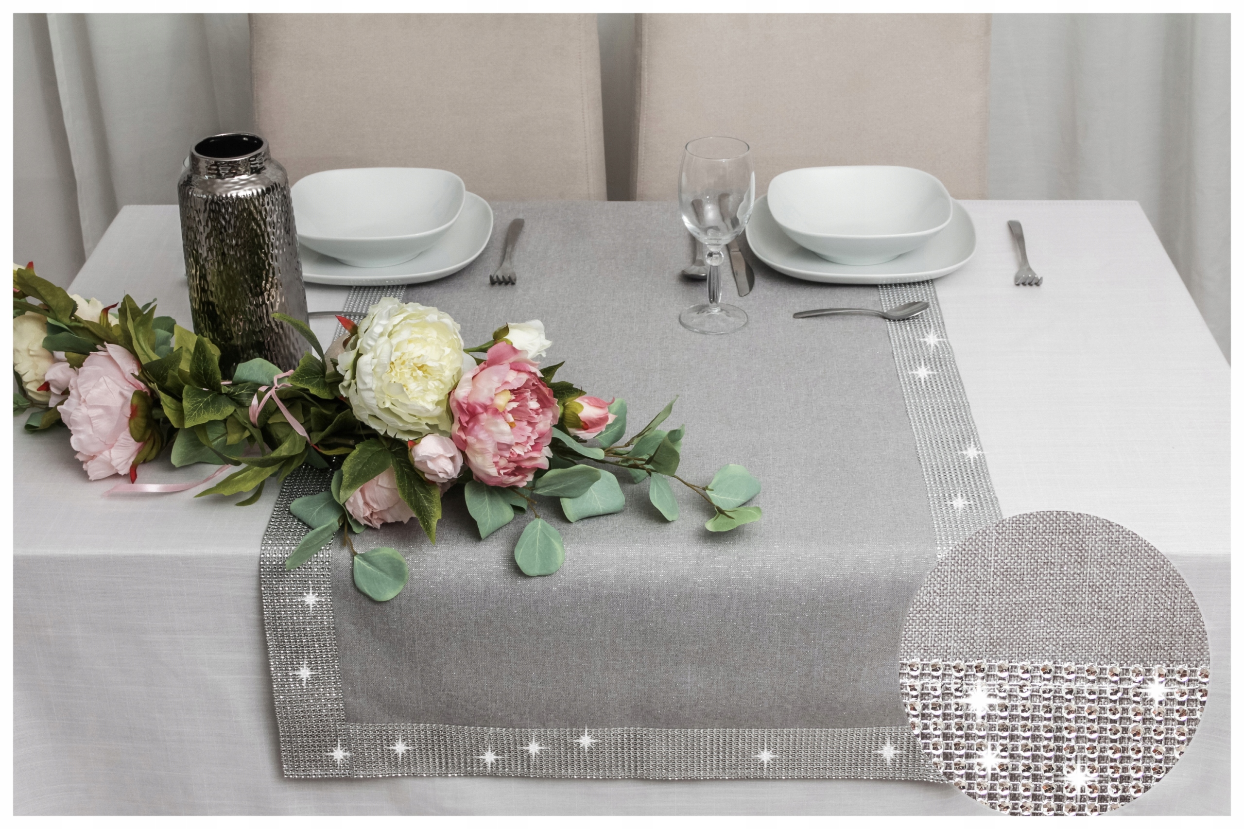 

Bieżnik plamoodporny Glamour Cyrkonie 60x120 kolor