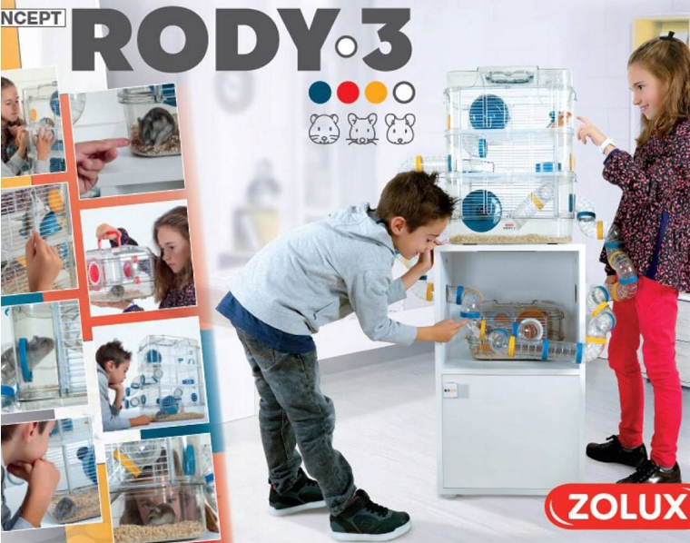 ZOLUX Klatka Dla GRYZONI Myszy Chomika RODY DUO Kod producenta RODY3 DUO