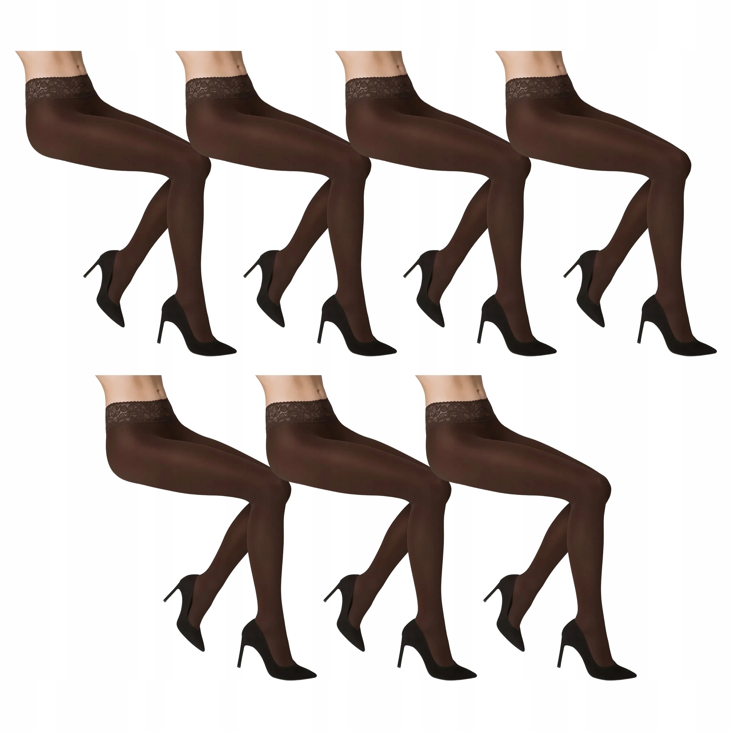 7 x Punčocháče Erotic Vita Bassa 50 den Marilyn Bronzo 4-L