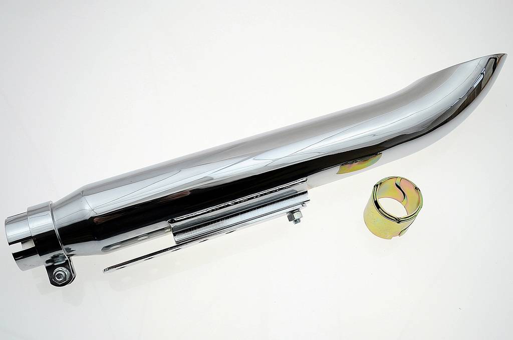 AW8015-A - ГЛУШИТЕЛЬ ХРОМ МЕТАЛЛ CHOPPER DRAG УНИВЕРСАЛЬНЫЙ КУРИТЕЛЬНАЯ ТРУБКА