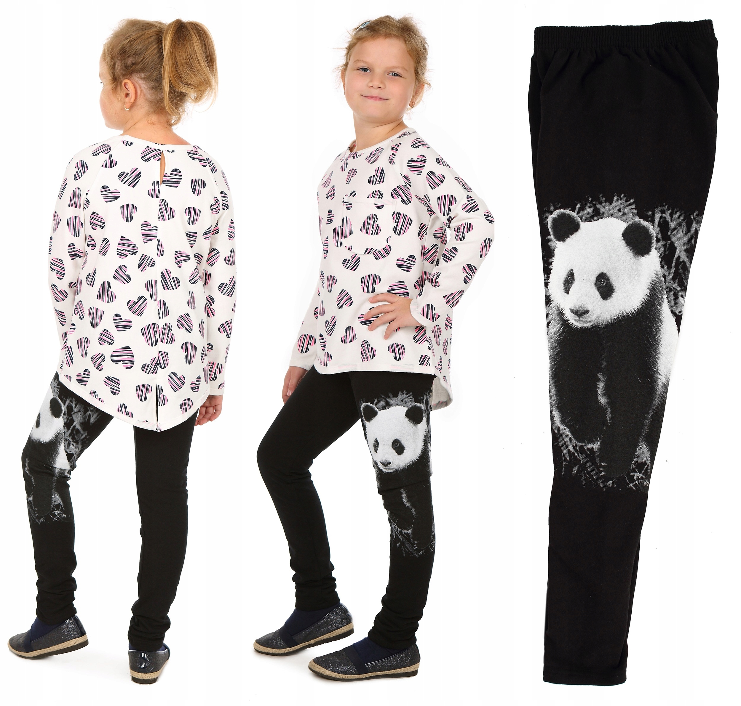 Брюки, леггинсы, 3D печать ПАНДА размер 152 Товар PL