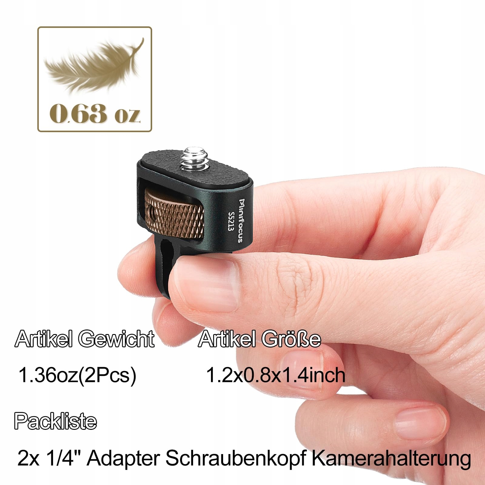 ADAPTER KAMERA STATYW 2 SZTUKI DO GOPRO INSTA 360 SJCAM AKCESORIA — miniatura 6