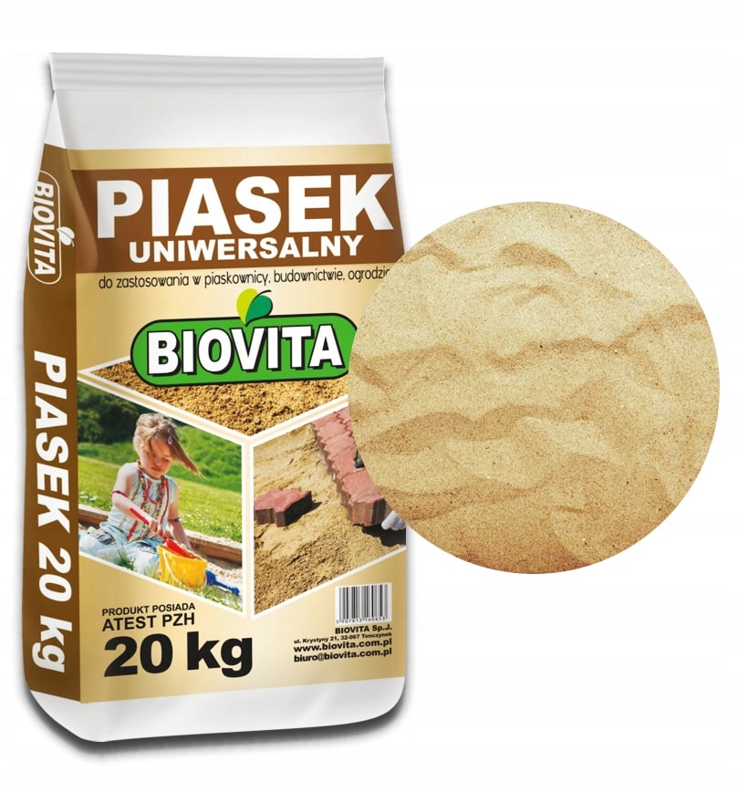 

Piasek Uniwersalny Do Piaskownicy Z Atestem 20 Kg