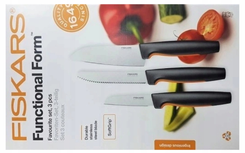 FISKARS Zestaw Noży Kuchennych 3-częściowy Stal Japońska Plastik Wersja 2 — miniatura 12