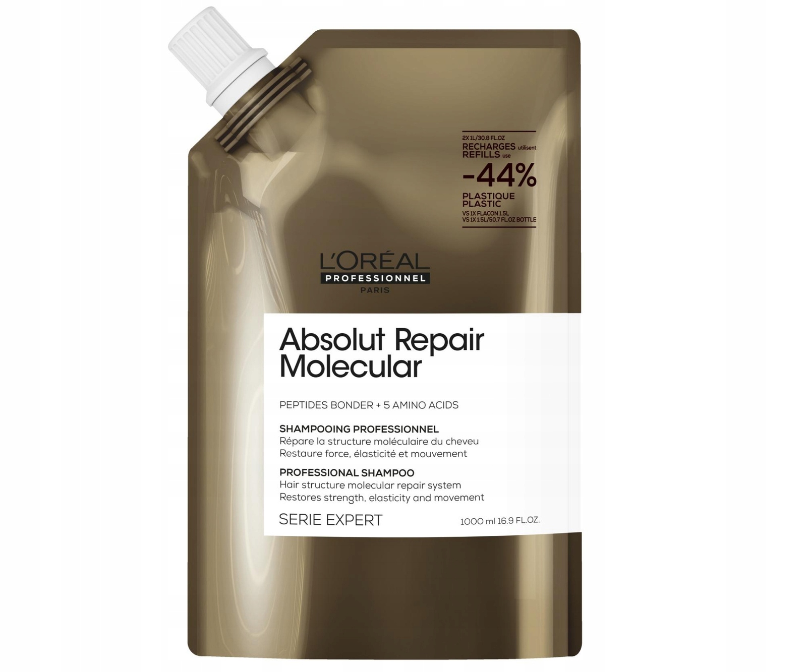L'Oreal Absolut Repair Molecular Šampon pro posílení vlasů Refil 1000 ml