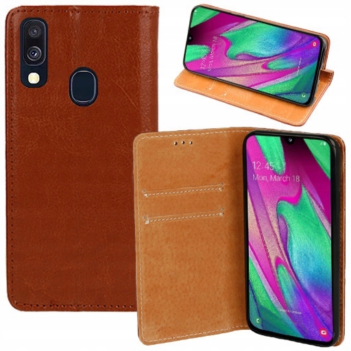 

Etui Skórzane Magnet + Szkło do Samsung Galaxy A40