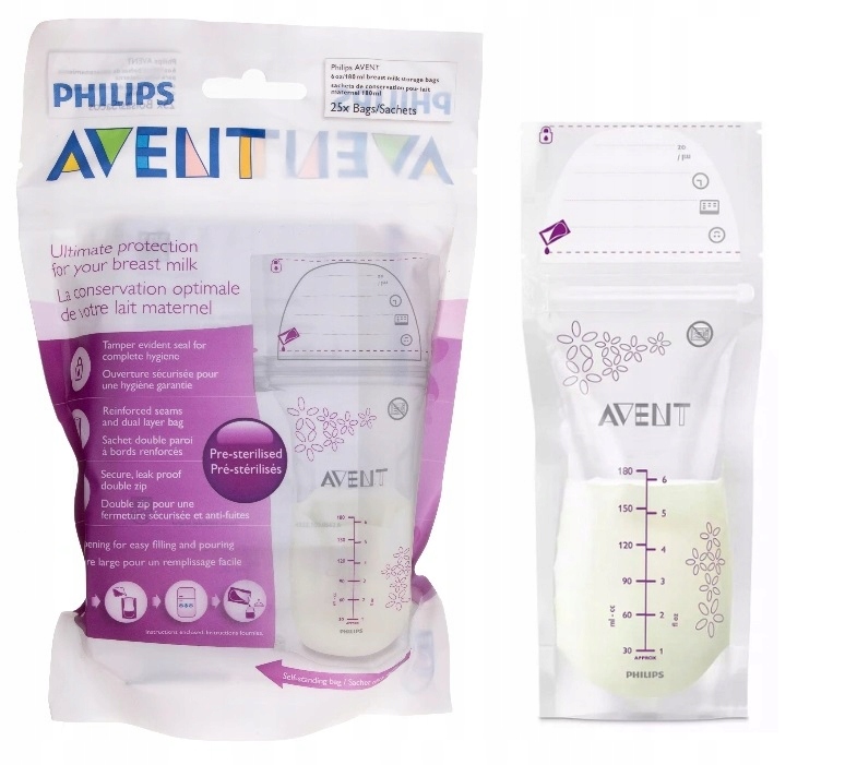 AVENT Woreczki do Przechowywania Pokarmu 25szt