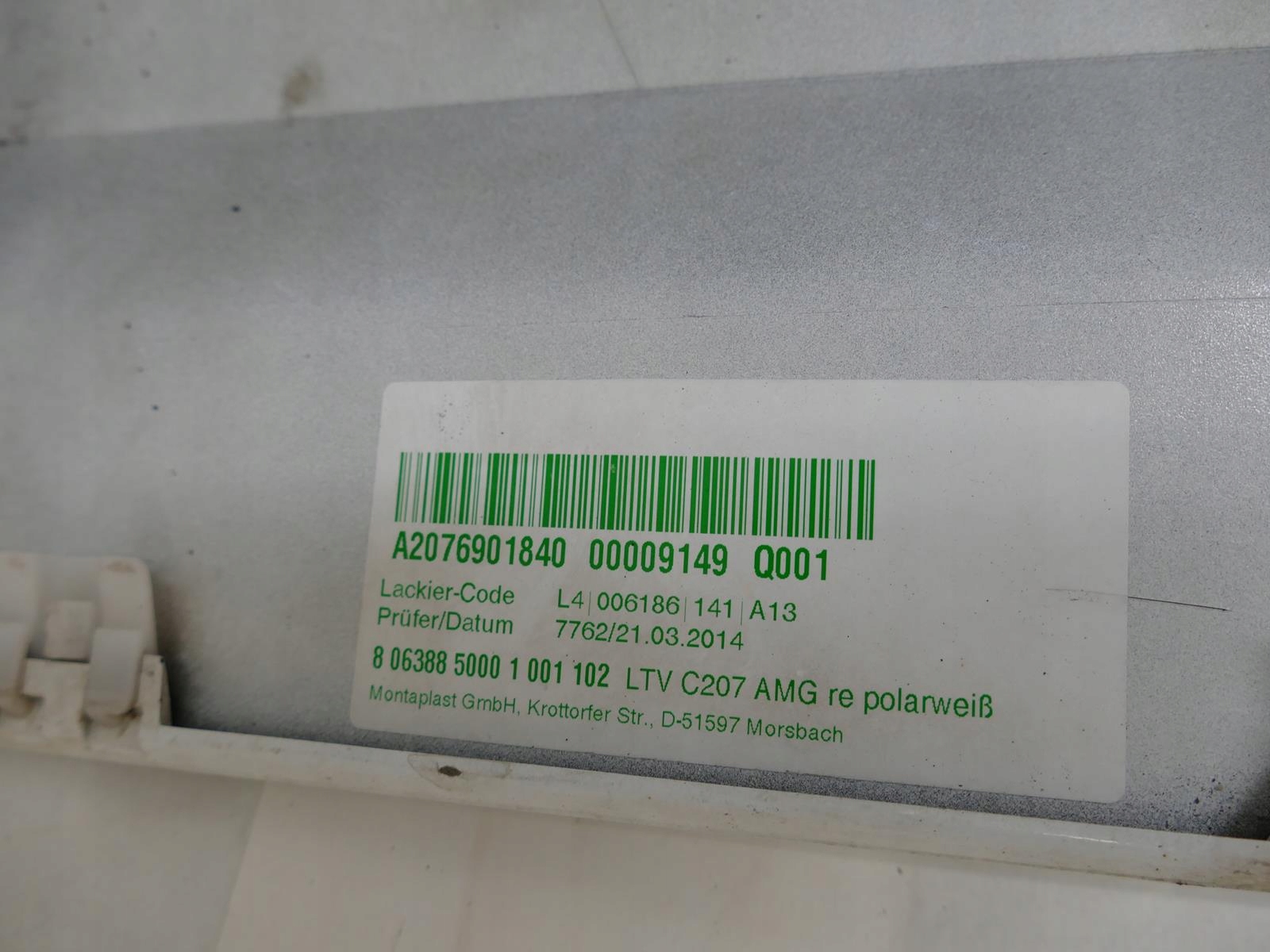 MERCEDES E W207 C207 moulding threshold cap P 159