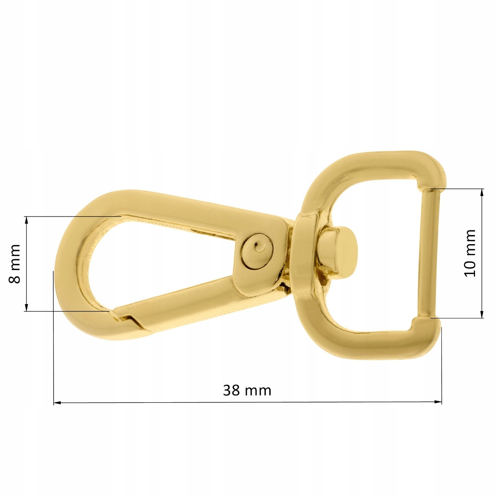 KARABINEK zapięcie do pasków taśm ZŁOTY RYBKA Marka inna