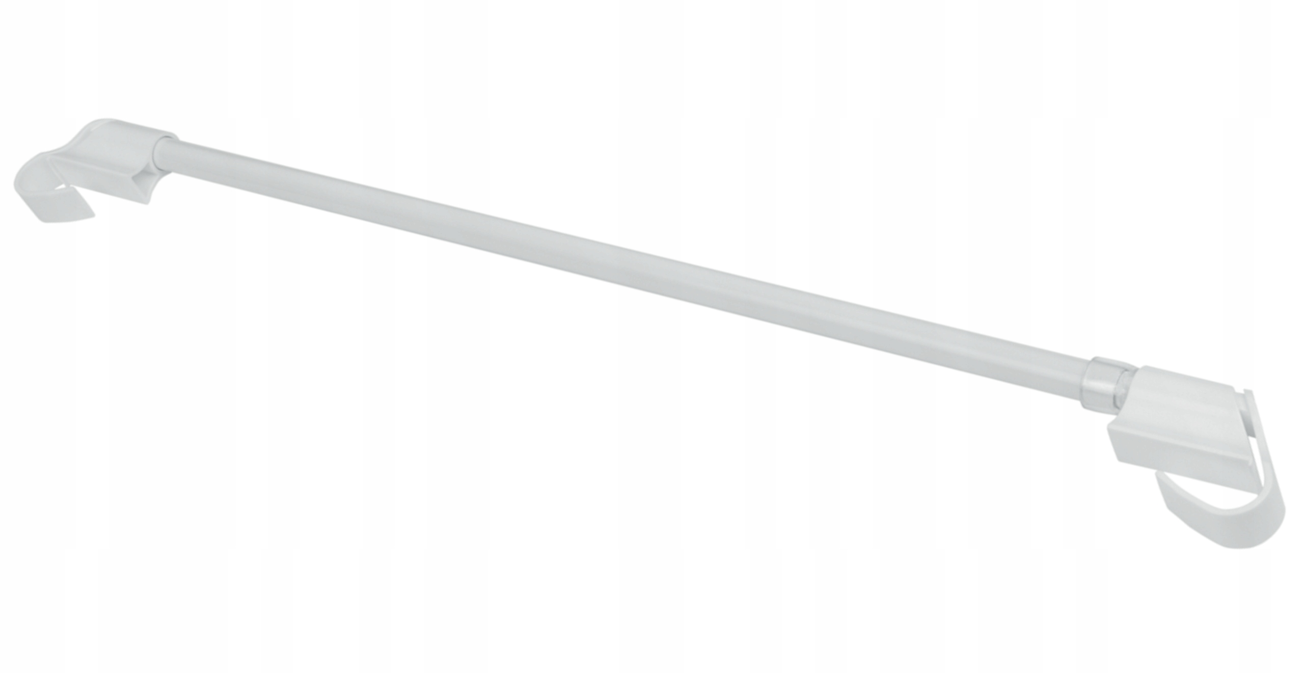 MINI KARNISZ TELESKOPOWY rozsuwany bez wiercenia 75-125 CM BIAŁY Długość drążka 125 cm