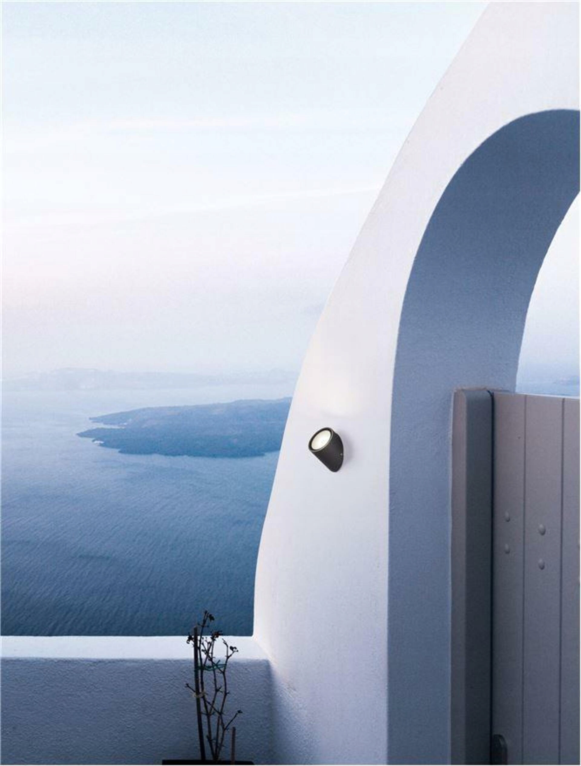 Nova Luce venkovní nástěnné svítidlo Capo černý hliník a tvrzený skleněný d