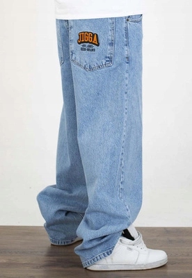 Kalhoty Jigga Wear New Outline Baggy Jeans modré
