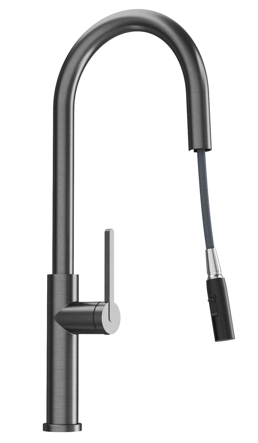 Kuchynská Batéria Gun Grey S Výsuvným Výtokom, Dvojfunkčný Kohútik Prati