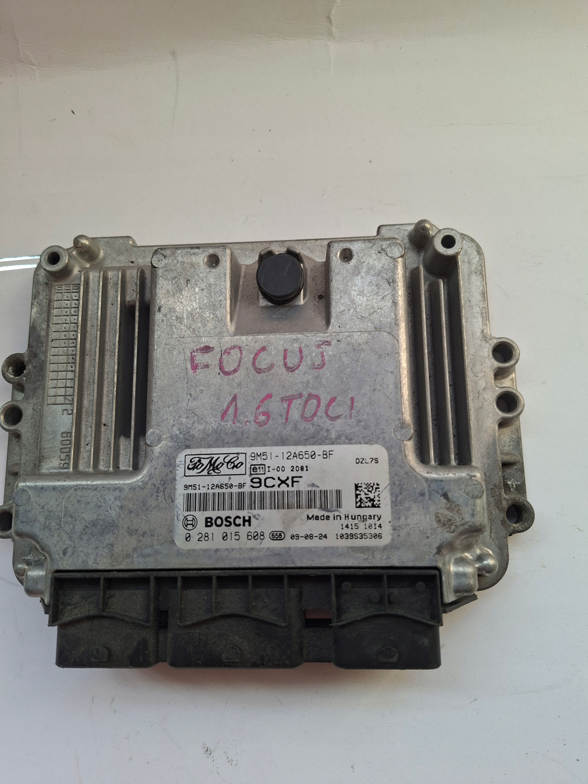 control unit of the engine FORD FOCUS II 1.6 TDCI 9M5112A650BF