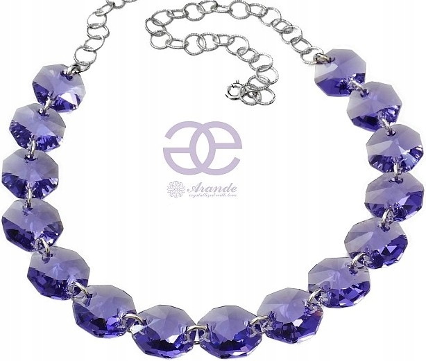 Náhrdelník Krystaly Stříbro Certifikát Tanzanite
