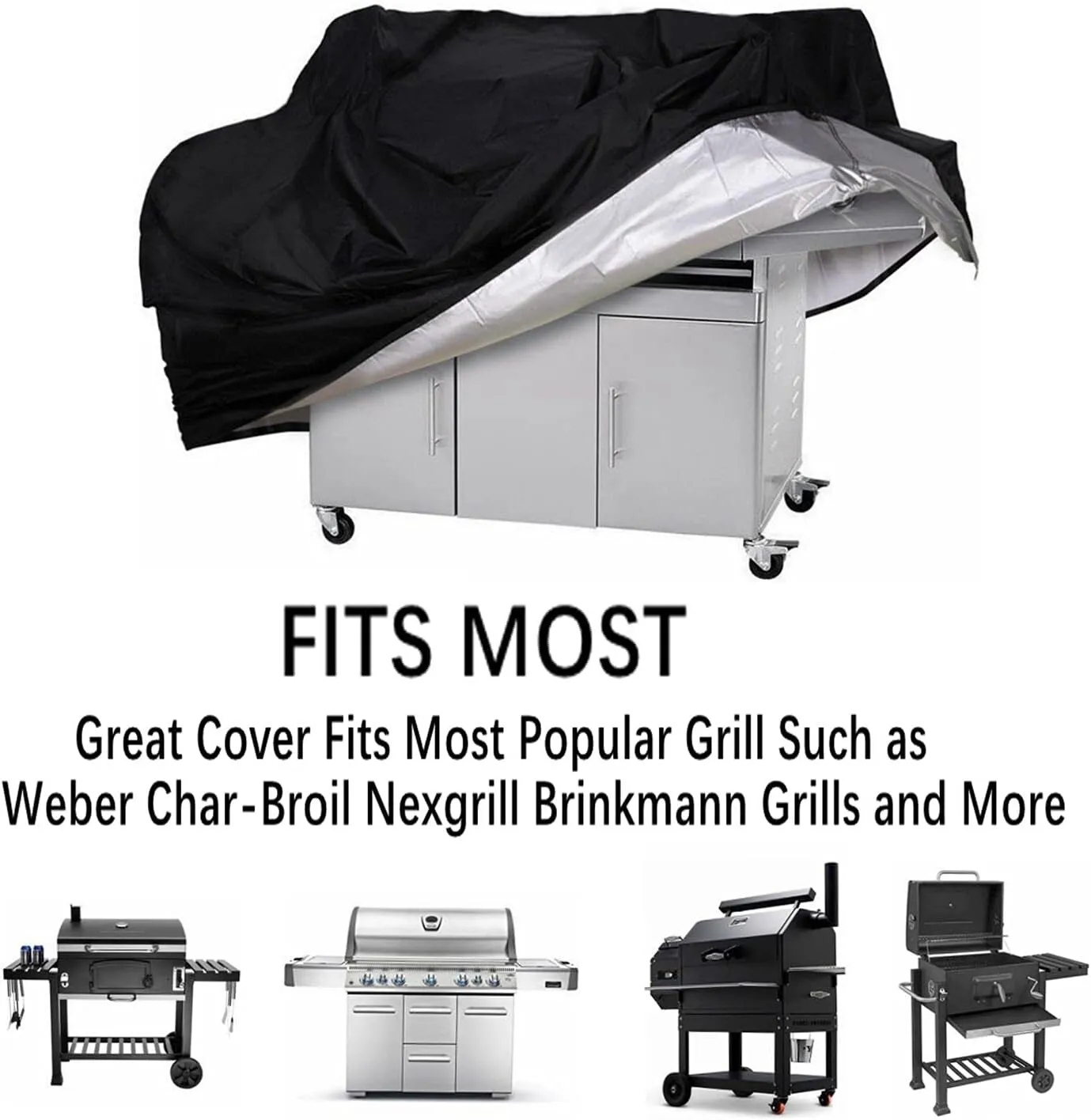 BBQ POKROWIEC NA GRILLA GRIL GAZOWY OSŁONA PLANDEKA WODOODPORNY MOCNY Szerokość produktu 60 cm