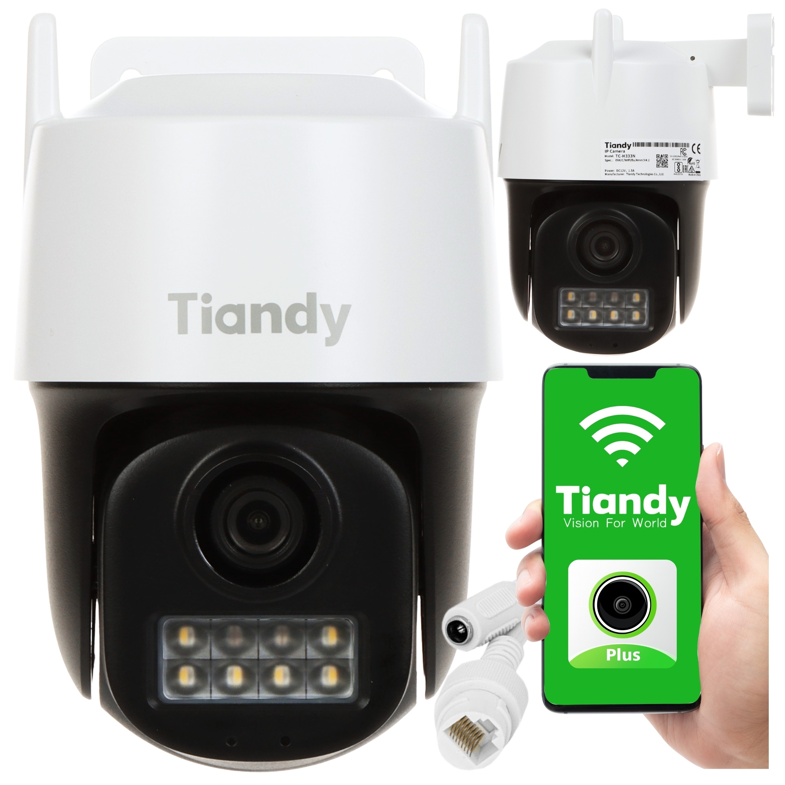 Otočná Ip kamera Tiandy TC-H333N 3Mpx 4mm WiFi Ir Sd aktivní odstrašování