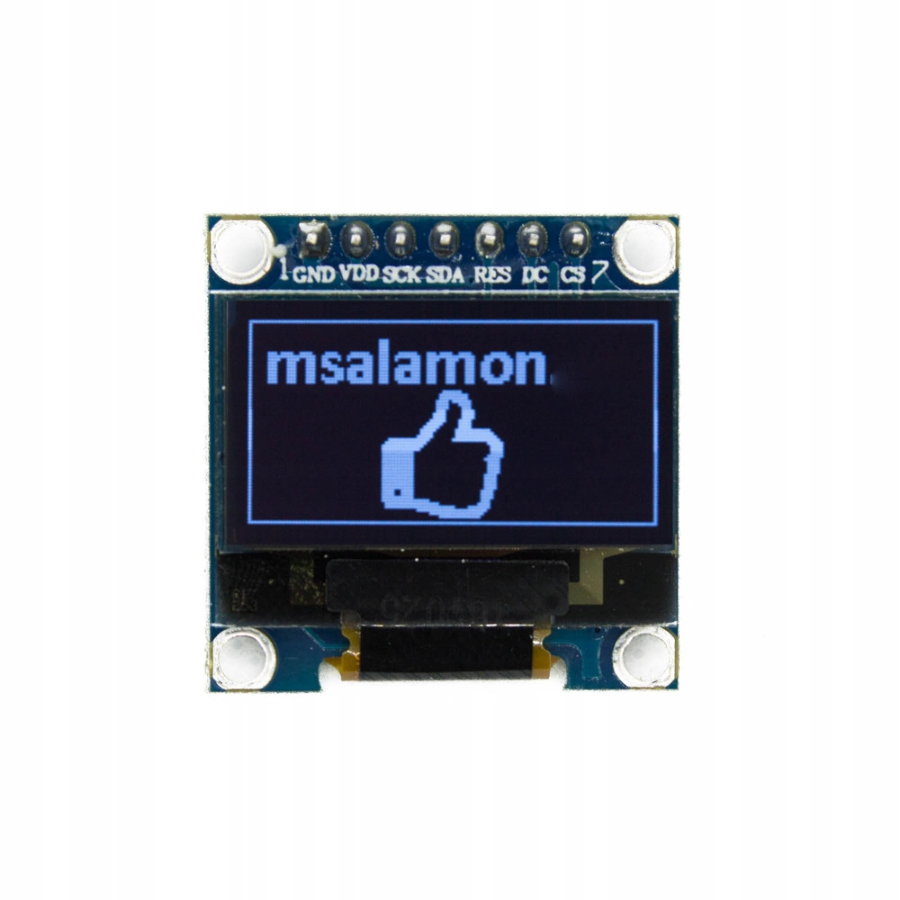 

Wyświetlacz Oled 0,96" Spi Biały