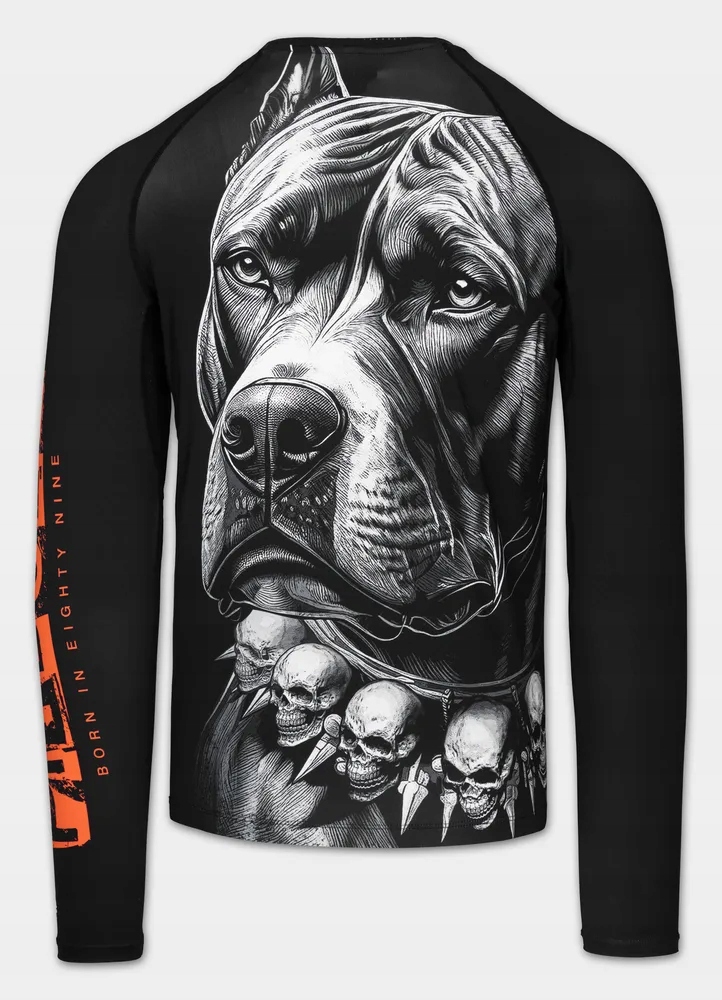 Rashguard longsleeve pánský Pitbull tréninkový sportovní dres Blacky