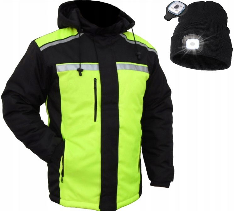 Kurtka Robocza Odblaskowa Wodoodporna Ocieplana Zimowa Roz. XL