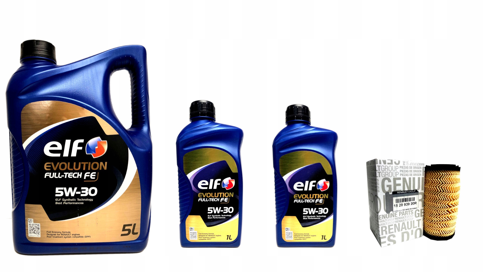 OLEJ ELF FULL-TECH FE 5W30 7L + FILTR 152093920R