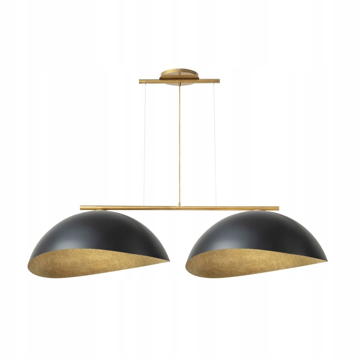 2-bodová závesná lampa s čierno-zlatými tienidlami Solar 2 L Sigma Lighting
