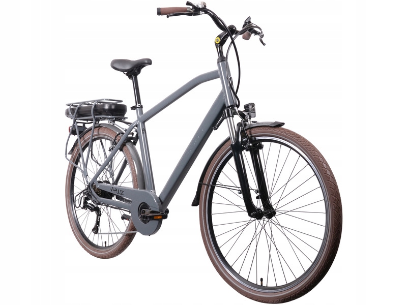 Rower elektryczny Indiana Pulse męski 28 cali Tytanowo-szary