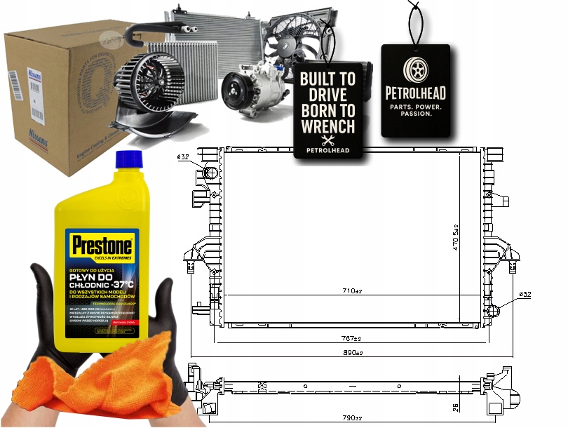 Chladič Vodního Motoru Vw California T6 Camper Multiv #Petrolhead Pro+ Kit5