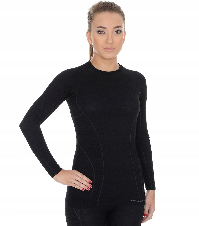 DAMSKA KOSZULKA TERMOAKTYWNA WEŁNA MERINO BRUBECK Rękaw długi rękaw