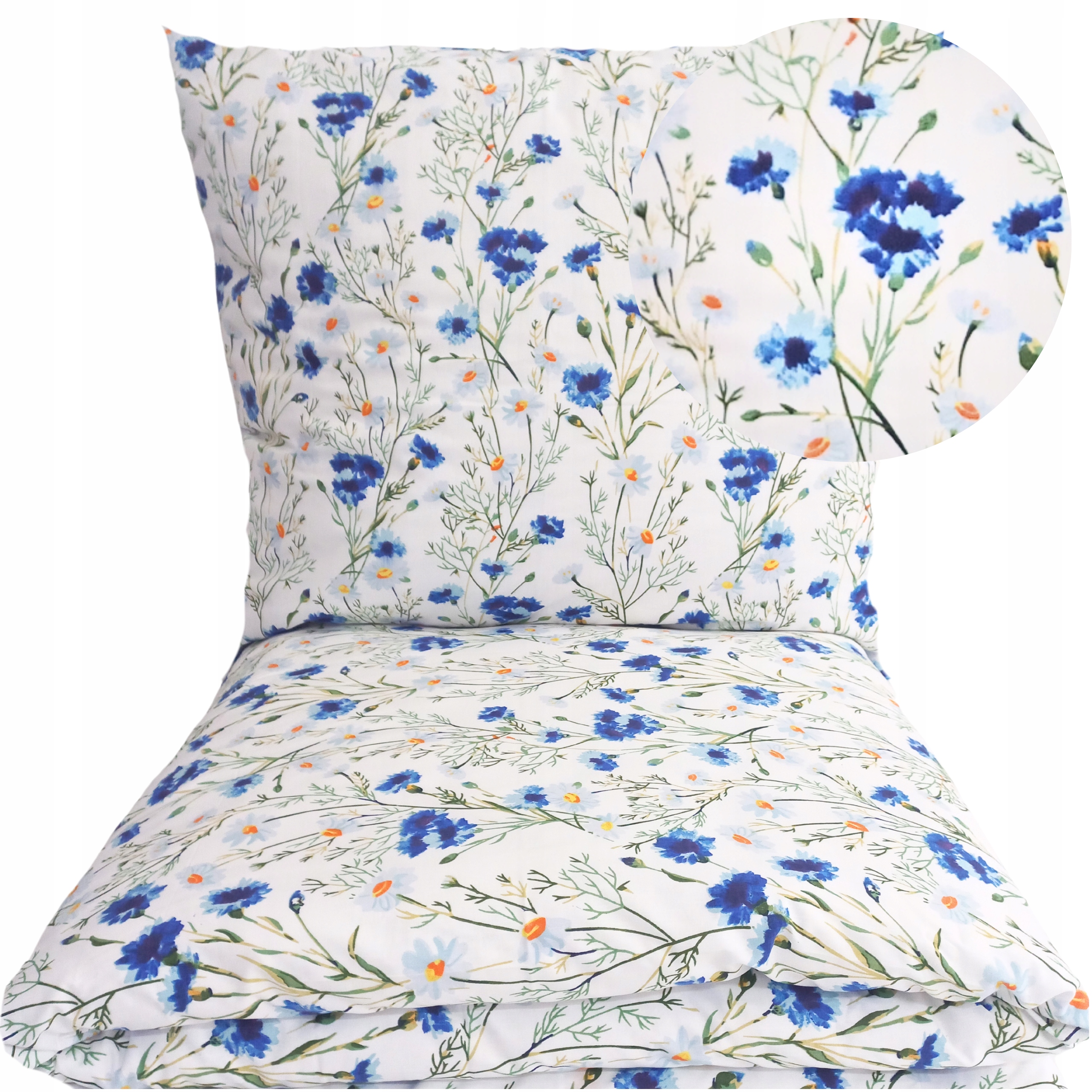 Komplet Pościeli 160x200 100% Bawełna Gruba 3 Części Polska Premium Chabry