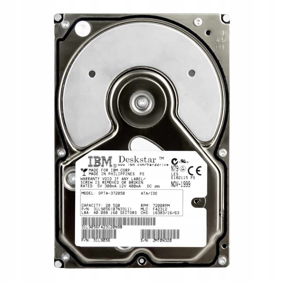 Ibm 31L9056 20GB 7.2K 2MB Ata 3.5'' DPTA-372050