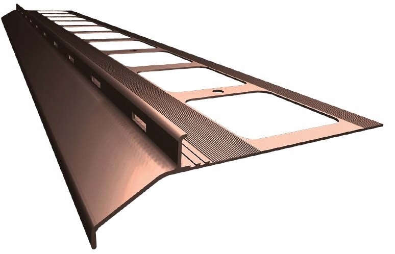 Profil okapowy do posadzek typu Kamienny dywan Renoplast K20 Brąz