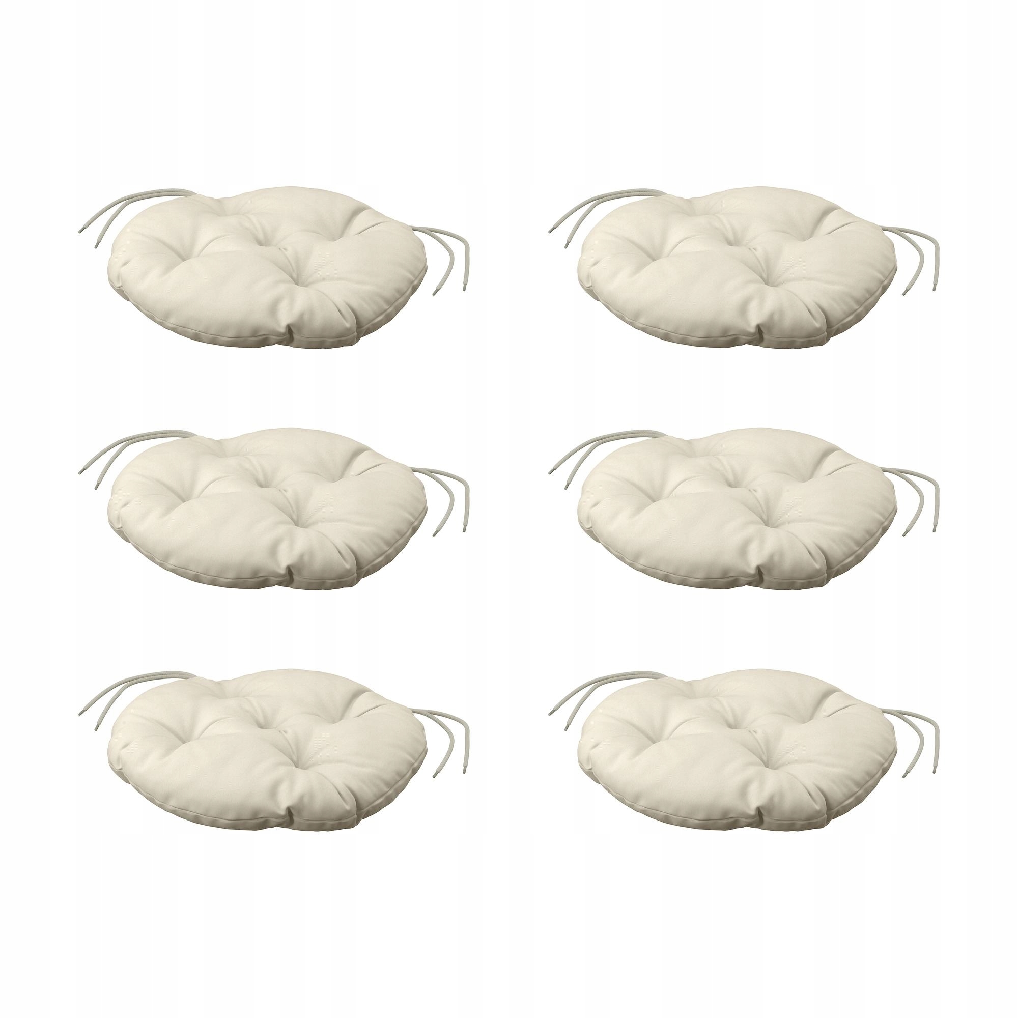 6 ks Polštář na zahradní židli světle šedobéžový 35 cm Kuddarna