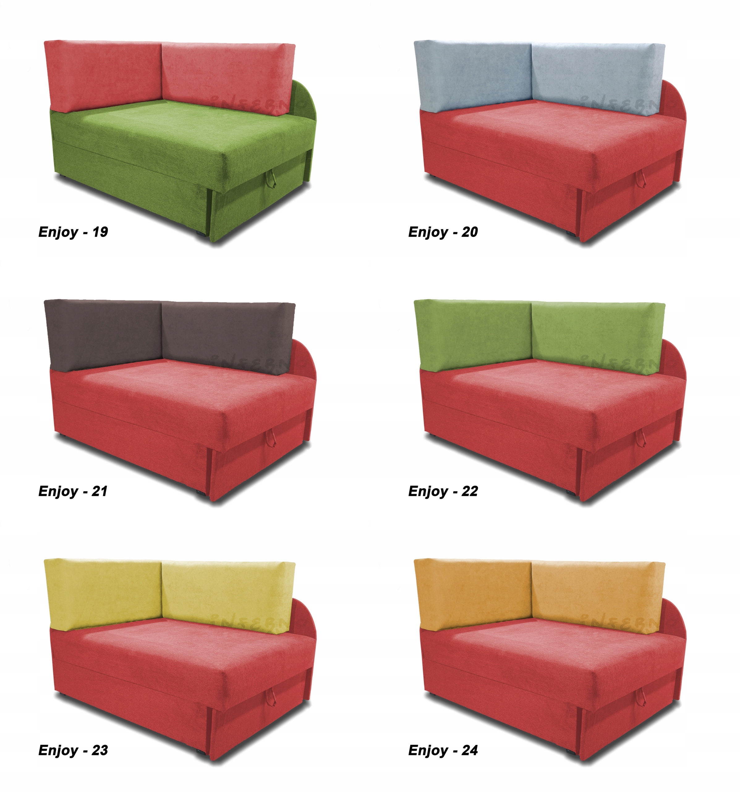 Łóżko dla dziecka, sofa dziecięca, narożnik KUBUŚ Wysokość mebla 50 cm