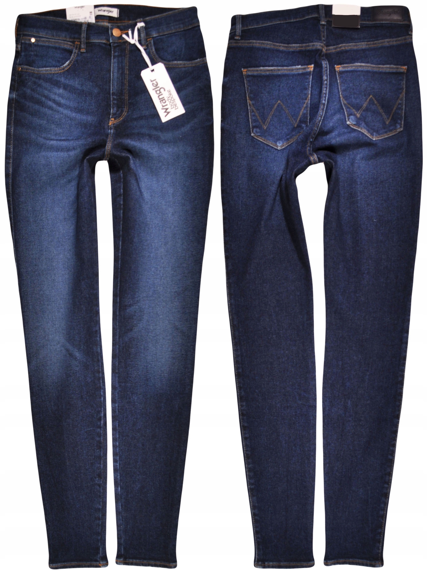 Wrangler kalhoty modré High Skinny W24 L32